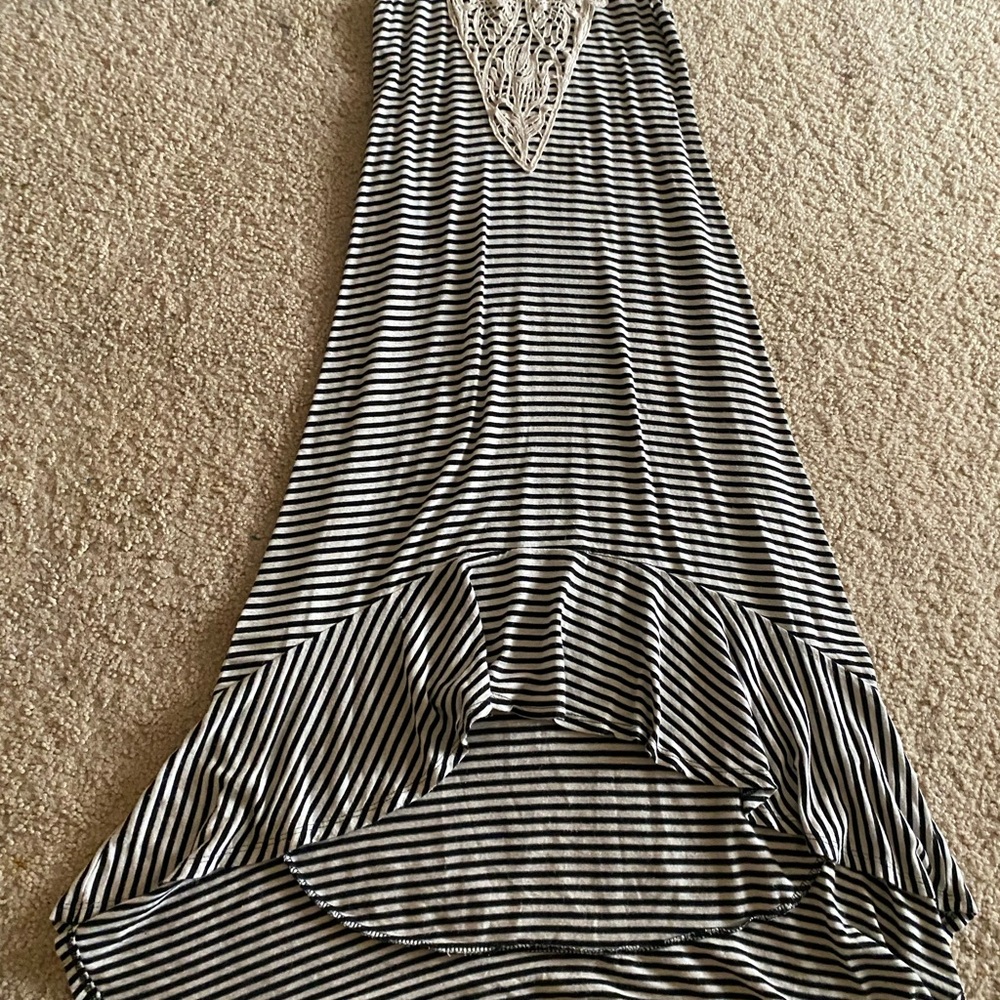 Paper Doll Black and White Striped Dress